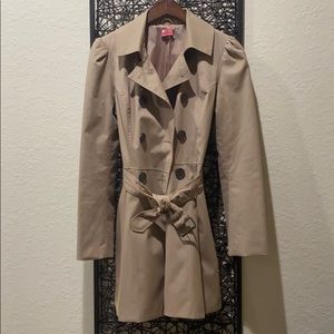 Classic tan trench by Bebe